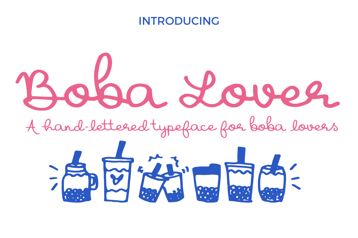 Boba Lover: A Cute, Relaxed Script Font for Small Business Branding