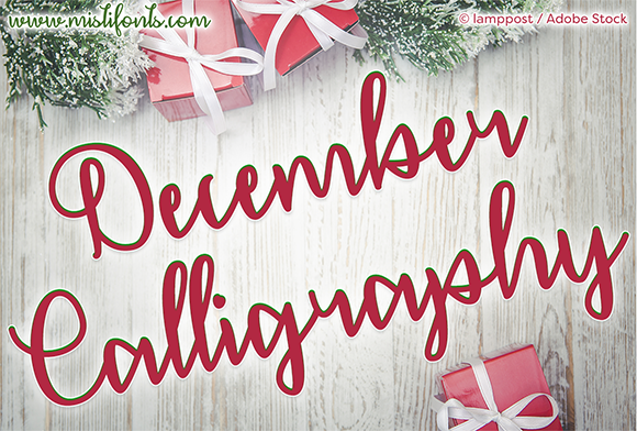 December Calligraphy: A Festive Script Font with Quiet Elegance