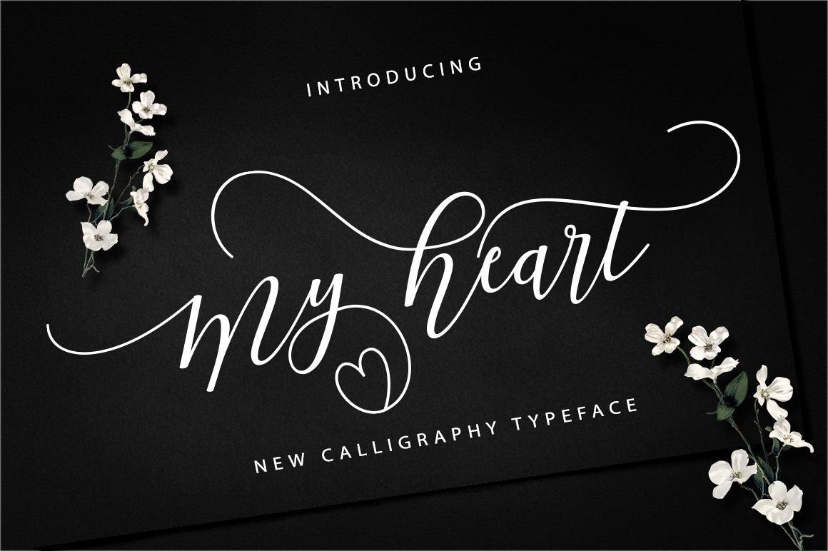 My Heart: A Delicate Script Font for Digital Romance